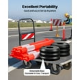 thumbnail image 2 of Durable 48-Inch Traffic Guide Posts, 3-Pack Red - Equipped with Reflective Strips and Fillable Base for Enhanced Stability at Job Sites, Parking Areas, and Events, 2 of 11