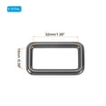 thumbnail image 2 of Uxcell Metal Rectangle Rings Buckle, Zinc Alloy Adjuster Sliders Webbing Strap Fasteners Bright Black 32mm, 2 of 7