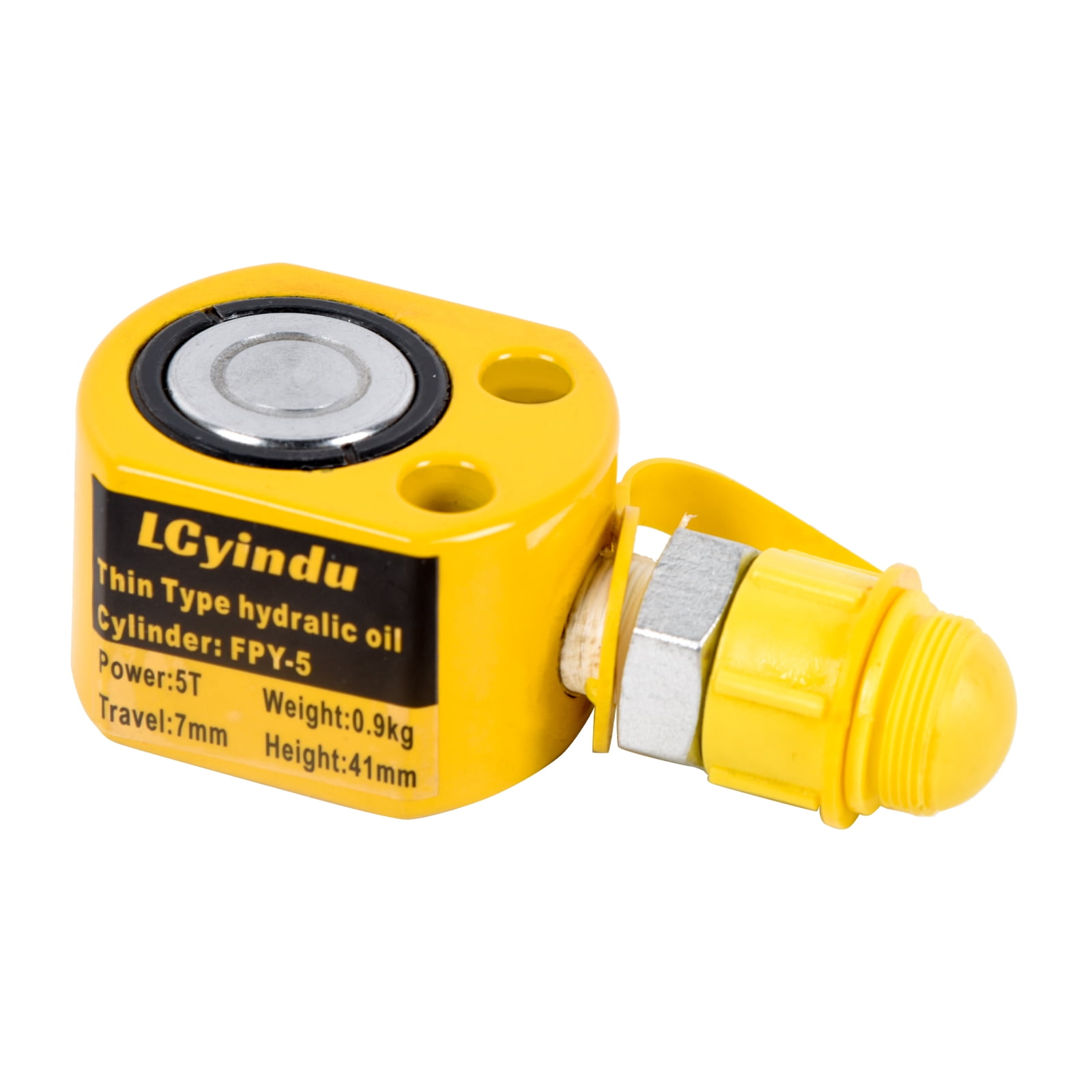 LCyindu 5T Hydraulic Cylinder Jack 0.28"(7mm) Stroke Low Profile Hydraulic Ram Cylinder
