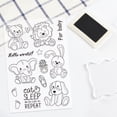 thumbnail image 4 of Juego de troqueles de animales y sellos transparentes: plantilla de relieve de conejo, perro, elefante, oso y sello de silicona para tarjetas, álbumes de recortes, manualidades DIY., 4 of 6