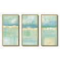 thumbnail image 2 of Designart "Landscape of Olive Sprigs - Nature's Canvas I" Abstract Liquid Ink Framed Wall Art Set Of 3 - Blue Modern Frame Canvas Set For Living Room Decor, 2 of 6