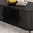 thumbnail image 7 of ROGALIS 47.2" Mid Century Modern Coffee Tables with Storage for Living Room, Rectangle Wood Center Table, Black, 7 of 7