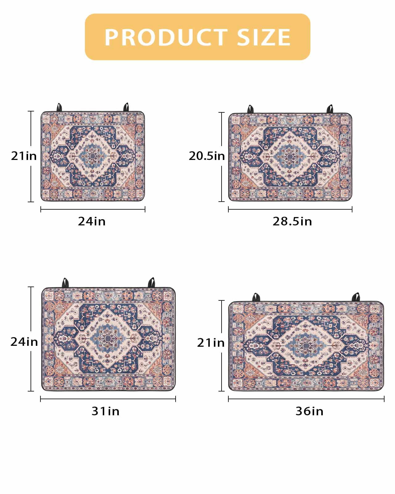nqOlkjepod Large Induction Cooktop Protector Mat 24"x21", Orange Blue Boho Stove Top Covers for Electric Stove, Ethnic Geometric Southwest Decorative Stove Burner Cover Mats, Glass Top Stove Cover