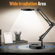 Magnifying Glass with Light,Light Magnifier Desk Lamp with Stand,Hobby Light Hand Free with 3 Color Modes, 72 LEDs-Hands Free Magnifiers Desk Lamp for Close Work, Repair, Reading, Crafting