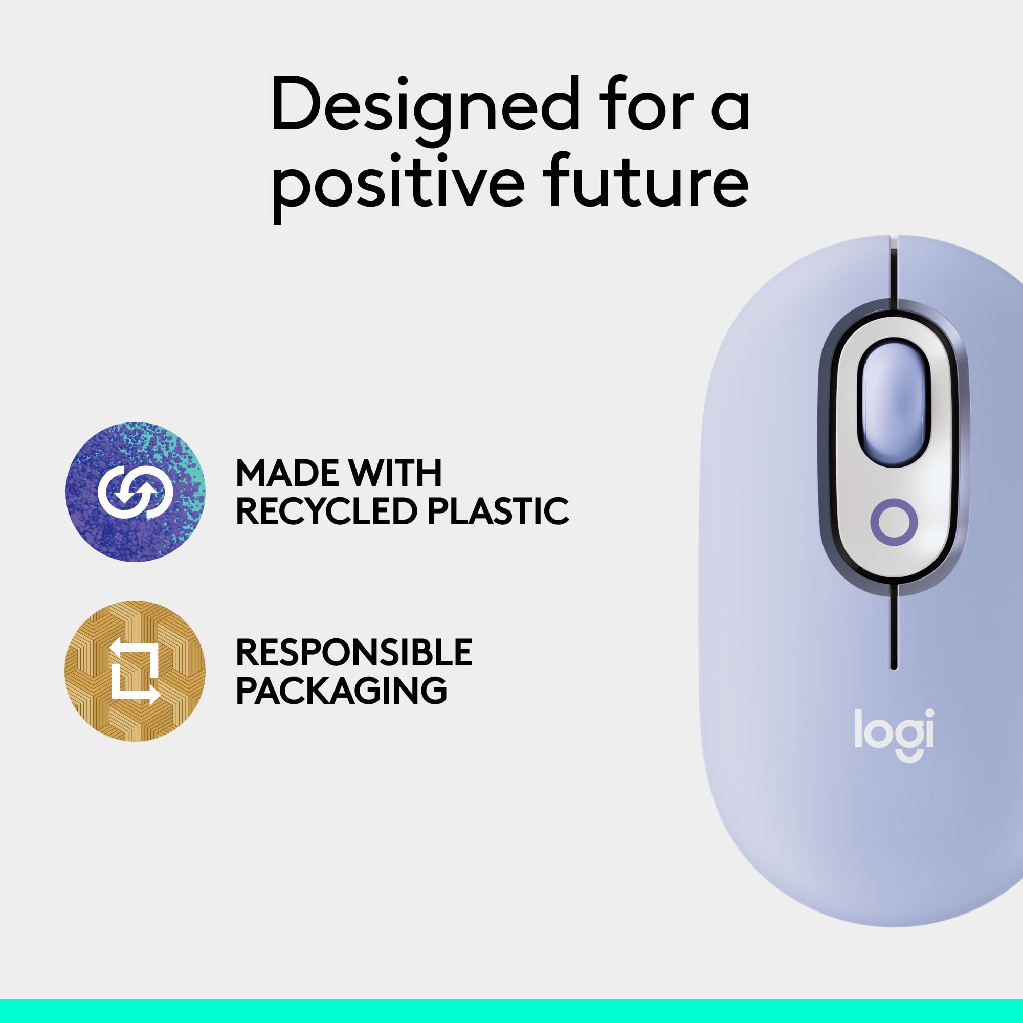 Logitech POP Mouse, Wireless, Customizable Emoji, SilentTouch Technology, Precision/Speed Scroll, Multi-Device, Lilac