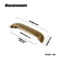 thumbnail image 3 of Goo-Ki 6 Pack 3'' Hole Center Antique Brass Cabinet Cup Pulls, Hammered Texture with Curved Edges, Elegant Vintage Drawer Cabinet Handles for Bar Cupboard Closet Wardrobe, 3 of 7