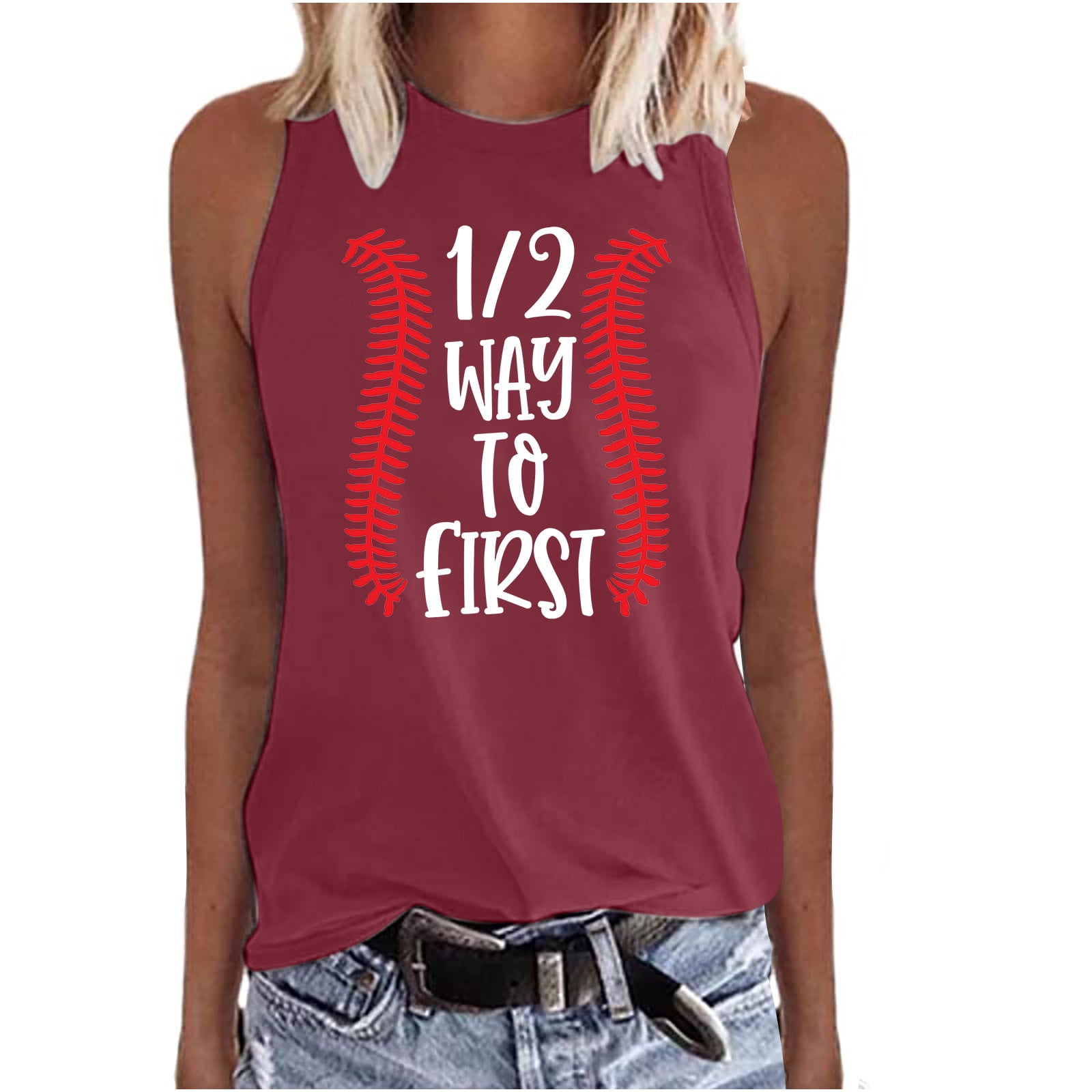 jovati Sleeveless Tops for Women Summer Womens Fashion Printed