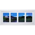 thumbnail image 1 of 8x24 Collage Black Gallery Picture Frame with Five 4x6 Inch Openings - Wide Molding - Includes Both Attached Hanging Hardware and Desktop Easel - Display Four 4 x 6 Photos Horizontal or Vertical, 1 of 4