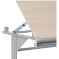 thumbnail image 4 of Stand Up Desk Store Adjustable Height and Angle Drafting Table Drawing Desk with Large Surface (Silver Frame/Birch Top, 40" W X 26" D), 4 of 5