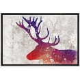 thumbnail image 3 of PixonSign Framed Canvas Print Wall Art Red and Purple Watercolor Stag Animals Wilderness Illustrations Modern Art Farmhouse/Country Fun Multicolor Pastel for Living Room, Bedroom, Office - 16"x24", 3 of 5