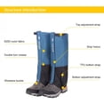 thumbnail image 6 of Wisremt Waterproof Snow Legging Gaiters Men Women Teekking Skiing Desert Snow Boots Shoes Covers for Outdoor Camping Hiking Climbing, 6 of 6