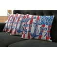 thumbnail image 2 of Ambesonne Anchor Throw Pillow Cover 4 Pack, Vintage Anchor Design, 24", Blue Red White, 2 of 6