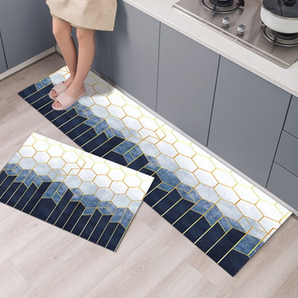 Non-Slip Waterproof Kitchen Door Mat Home Floor Rug Carpet Anti-Oil Easy Clean 