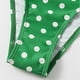 thumbnail image 4 of Gibobby Traje de Baño Sexy Bikini Bikini con estampado de lunares sexy para mujer, traje de baño dividido con cordón y cuello Halter, traje de baño de pu(Verde,G), 4 of 4