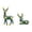 Green, variant on Christmas Gifts - 2 Pcs White Resin Reindeer Figurine Set, Standing & Resting Deer Statues With Golden Accents for Fireplace Mantel Shelf Decor