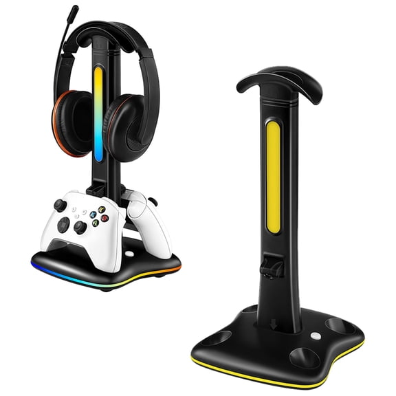 Controller Charger Station for Xbox Series X/S & Xbox One/ Xbox ONE S , Dual Charging Dock with Headset Stand & RGB LED for Xbox, Gaming Display Stand for Xbox Controllers