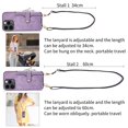 thumbnail image 4 of SaniMore for iPhone 14 Pro Max (6.7 inch 2022) Case,Wear-resistant PU Leather Skin + Zipper Purse Card Slots Removeable Crossbody Lanyard Stand Shell Shockproof Anti-scratch Drop-resistant, Purple, 4 of 10
