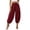 Z53 Red, variant on Mifsaly Harem Pants Women High Waisted Wide Leg Alloon Pant Comfortable Lightweight Flowy Office Work Elegant Outfits Khaki,S