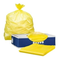 55-60 Gallon Trash Bags │ 1.5 Mil │ Yellow Heavy Duty Garbage Can Liners │ 38” x 58” (100 Count)