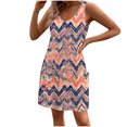 thumbnail image 2 of Ovzne Robes pour Femmes 2025 Robe pour Femme Mode Été Femme Imprimé Poche Sans Manches Robe Col en V Robe de Printemps Imprimée Liquidation, 2 of 5