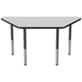 thumbnail image 3 of ECR4Kids 30in x 60in Trapezoid Premium Thermo-Fused Adjustable Activity Table Grey/Black/Black - Super Leg, 3 of 8