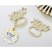20 XOXO Gold Bottle Openers | Guest Gifts, Party Souvenirs, Party Favor or Decorations for Bridal Showers, Bachelorette Parties, Birthday Parties, Wedding Favors & More