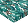 thumbnail image 4 of Ambesonne Botanical Fitted Sheet, Eucalyptus Leaves Buds, California King, Teal Brown White, 4 of 5
