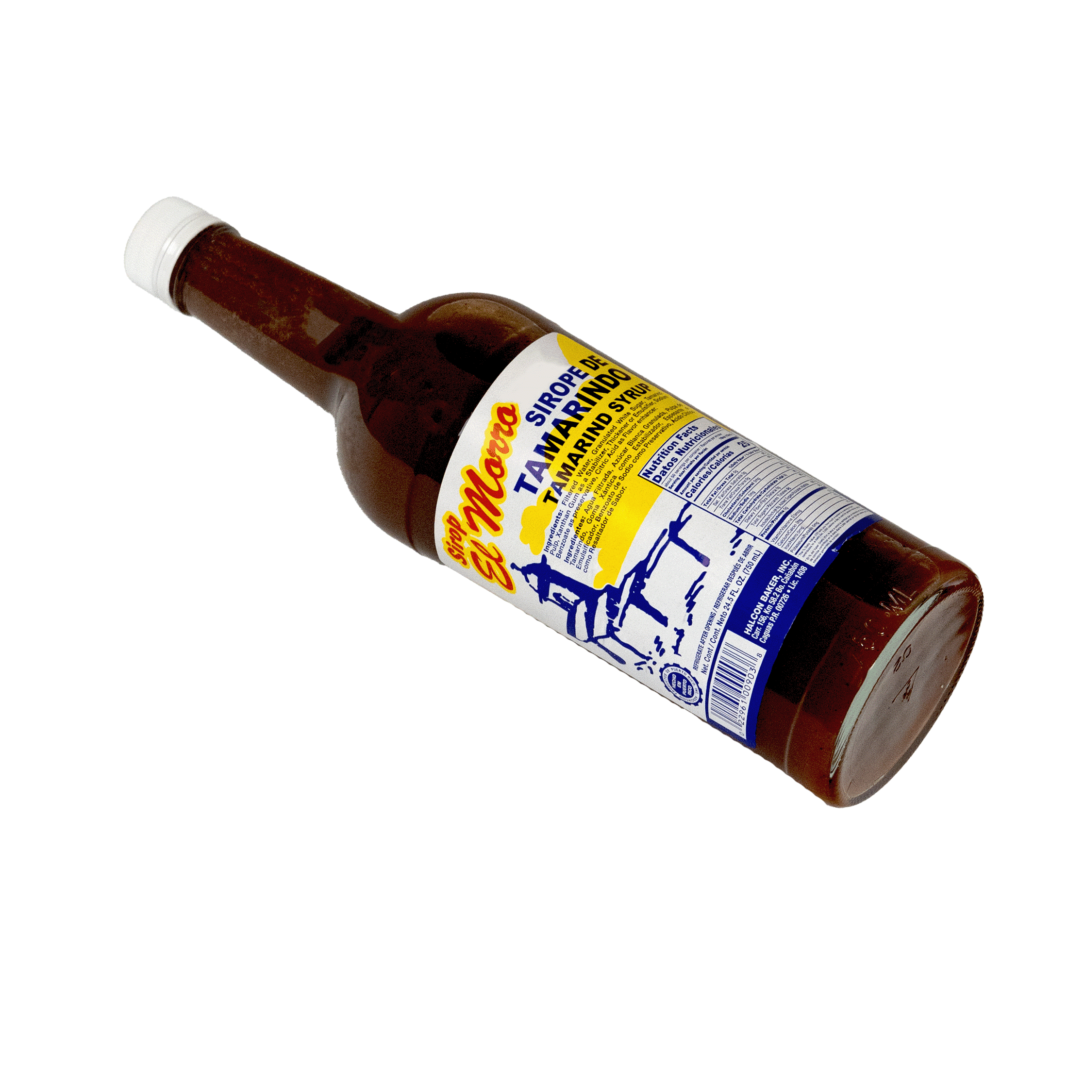 Sirop El Morro Tamarind Flavored Drink Mix Syrup, 24.5 fl oz, Liquid, Shelf Stable Glass Bottle