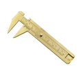 thumbnail image 1 of Portable Retro Brass Vernier Caliper 0-80mm Sliding Measuring Gauge Pocket Size Ruler Tool, 1 of 7