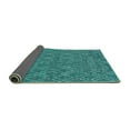 thumbnail image 2 of Ahgly Company Indoor Square Solid Turquoise Blue Modern Area Rugs, 3' Square, 2 of 4