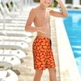 thumbnail image 6 of Rocae A Big Hot Dog for Teen Beach Trunks Boys Swim Trunks with Compression Liner Quick Dry Board Shorts, 6 of 9