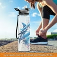 thumbnail image 6 of Shark 32oz Sports Water Bottles Leakproof Tritan Bottle with Straw BPA Free Clear Bottle for Fitness Gym Outdoor Cycling, 6 of 7