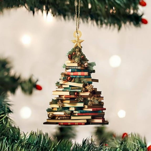 KCEHTA Book Ornaments for Christmas Tree, Book Christmas Tree Ornaments, Christmas Ornaments 2024, Book Lover Christmas Ornaments, Christmas Book Ornaments, Gifts for Book Lovers