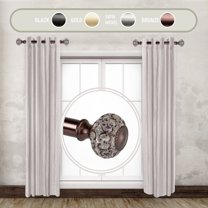 Elyse 1" dia. Side Curtain Rod 12-20 inch long (Set of 2) - Bronze