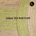 thumbnail image 4 of Jaipur Art And Craft Handmade Oval Shape Jute Area Rug with Green Border Design for Home Décor Rug Size - (8x11 Sq Feet), (96x132 Inches), (240x330 CM), 4 of 6