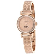 Coach Womens Signature Madison Rose Gold Logo Bangle Watch 14502203