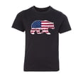 thumbnail image 2 of American Flag Bear, Kids 4th of July Shirts, Youth Graphic Tees - Black MH200YPATRIOT S1 S, 2 of 3