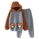 thumbnail image 3 of Pijamas con capucha para Mujer, ropa de dormir de dibujos animados, albornoz de lana Coral, conjunto de ropa de casa gruesa de invierno, regalo de Navidad, 3 of 3
