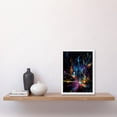 thumbnail image 2 of New York City at Night Modern Abstract Neon Contrast Painting Artwork Framed Wall Art Print A4, 2 of 4