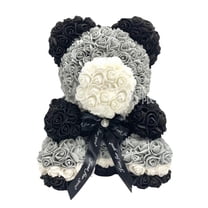 MixMart Rose Bear Rose Flower Teddy Bear,Forever Rose Flower Bear Gift for Women Girlfriend Wife Kids Mothers Day,Valentinesday,Anniversary, Birthdays,Clear Gift Box 10 Inch(Colorful)