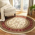thumbnail image 2 of SAFAVIEH Lyndhurst Isadora Floral Area Rug, Ivory/Red, 6' x 6' Round, 2 of 6
