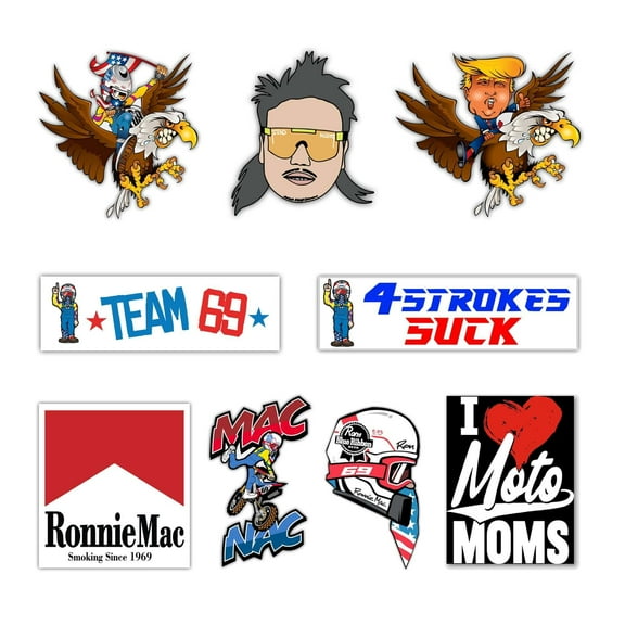 Ronnie Mac Team 69 9 Sticker Pack