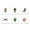Unframed Version, variant on Gallery Pops Minecraft - Isometric Player Mobs Wall Art Bundle (6-Pack)
