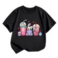 thumbnail image 2 of Piuwrlz Kid Short Sleeve Sweatshirt Girls T-Shirts Black Size 3 Years, 2 of 3