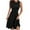 Black, variant on Summer Dresses for Women 2024 Sleeveless Solid A-line Wrinkled Middle Dress Sexy Wrap Crew Neck Sundress Mini Dress Sky Blue qILAKOG Size L