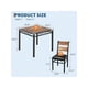 thumbnail image 3 of Elegant 2-person de madera dining set: forrado sillas & angle-design mesa para small spaces, 3 of 6