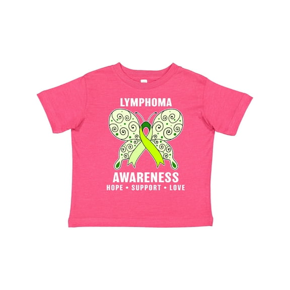 Inktastic Lymphoma Awareness Hope Support and Love Boys or Girls Toddler T-Shirt