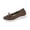 Brown, variant on Womens Breathable Knit Mesh Slip On Loafers Casual Bow Ballet Flats Shoe Comfortable Round Toe Lightweight Orthopedic Low Top Nurse Walking Shoe