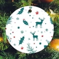 thumbnail image 2 of Ornament I Want A Hippopotamus for Christmas Double-Sided Ceramics Ornaments Cute Cartoon Hippo Wearing Santa Hat Snowing Christmas Xmas Tree Decoration Xmas Gift, 2 of 6
