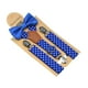 thumbnail image 2 of Conjunto de tirantes y pajarita para niños, accesorios de ropa ajustables, pinzas de metal, cómodos Azul, 2 of 9